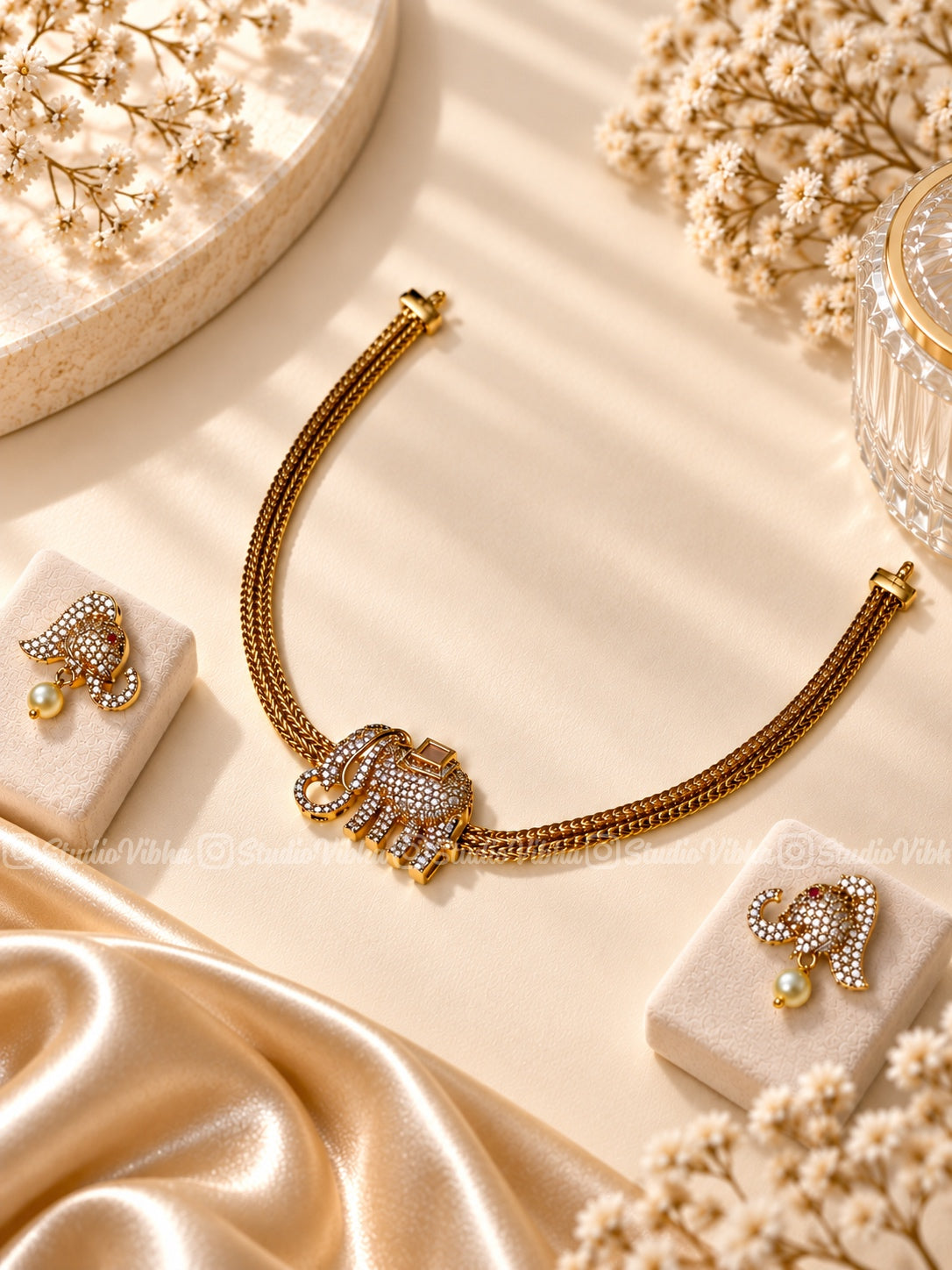 Ganesha mini ~ AD Neckset