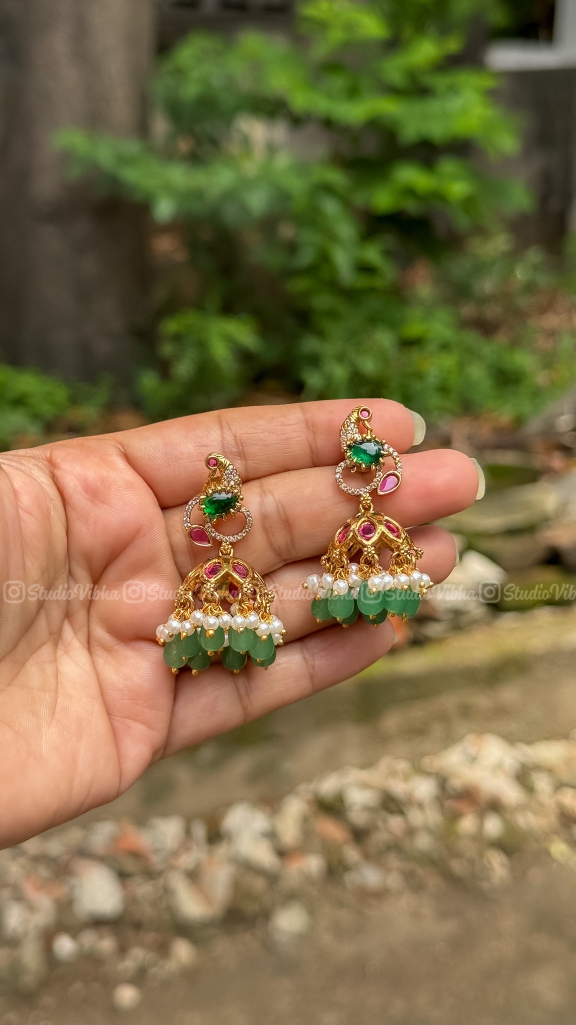 Anvi ~ Kemp Mayil Jhumkas