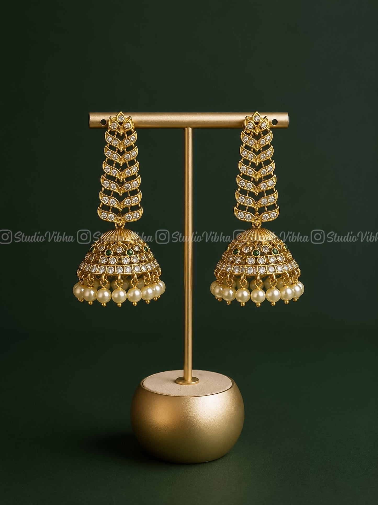 Mehfil - Leafy Layered Jhumkas