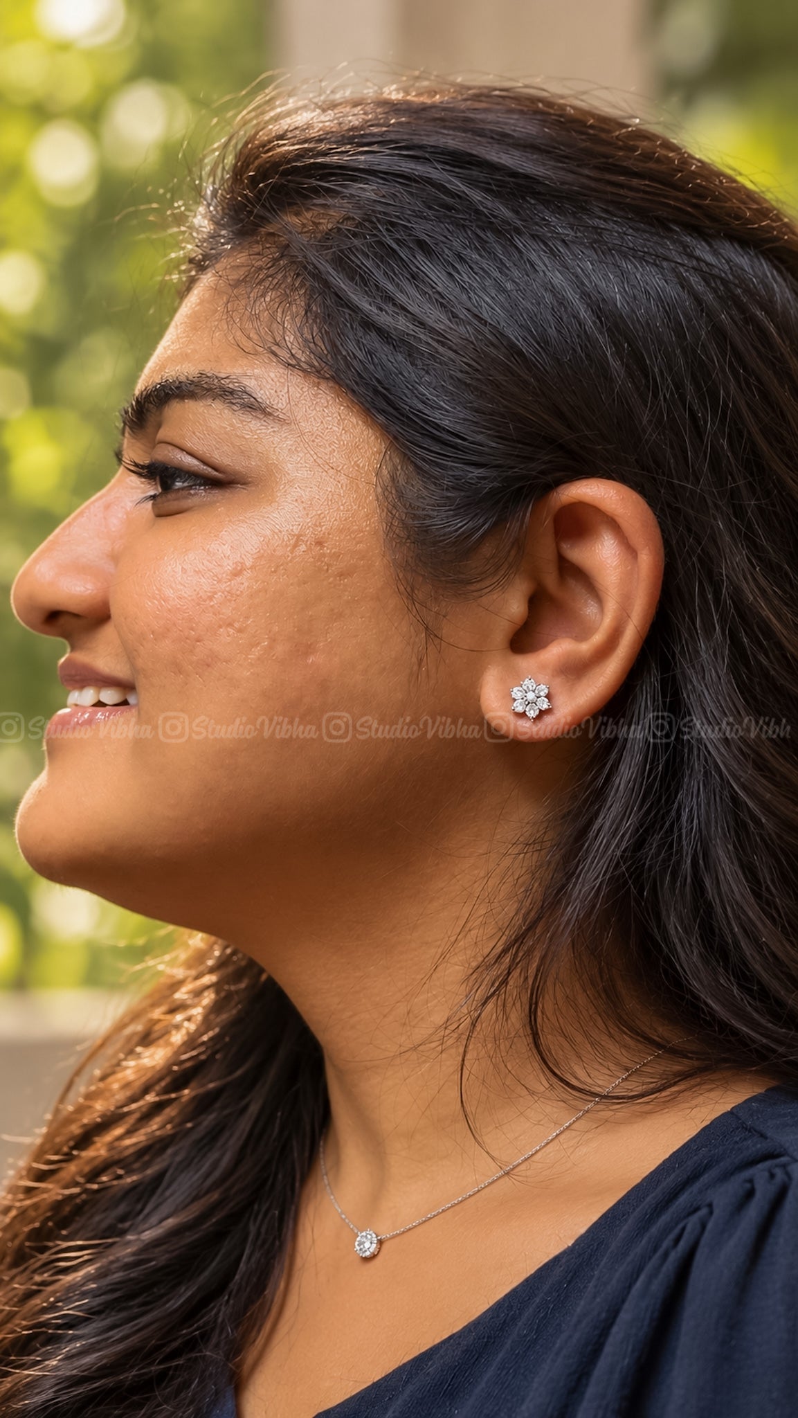 Nakshatra ~ Diamond replica studs