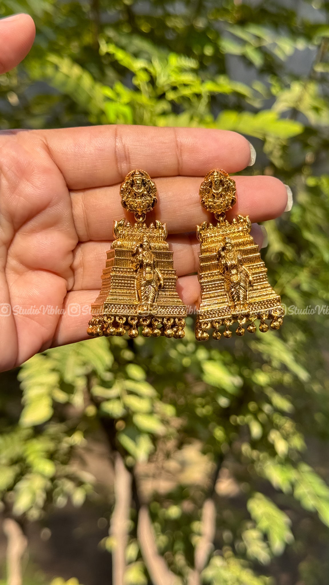 Meenakshi Gopuram Jhumkas