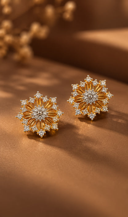 Taarini ~ Diamond replica AD studs with screw back