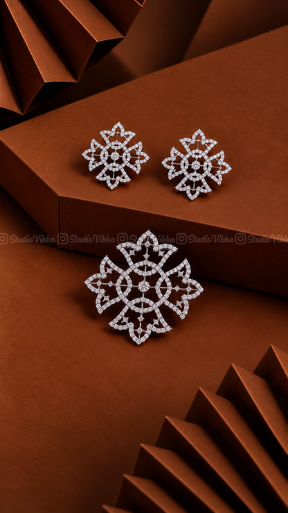 Hridaya Kamalam Kolam ~ Traditional AD Kolam pendant set