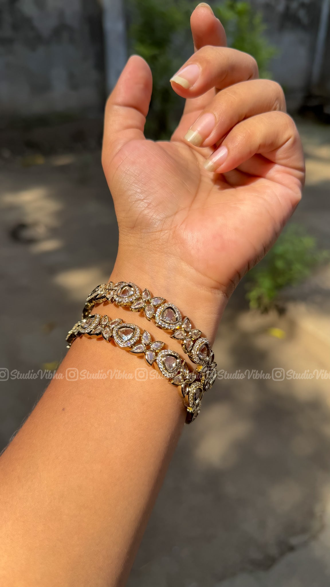 Gulzar ~ Mozonite AD Bangles