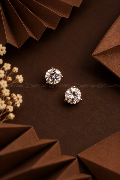 Navira ~ Solitaire Diamond replica AD studs
