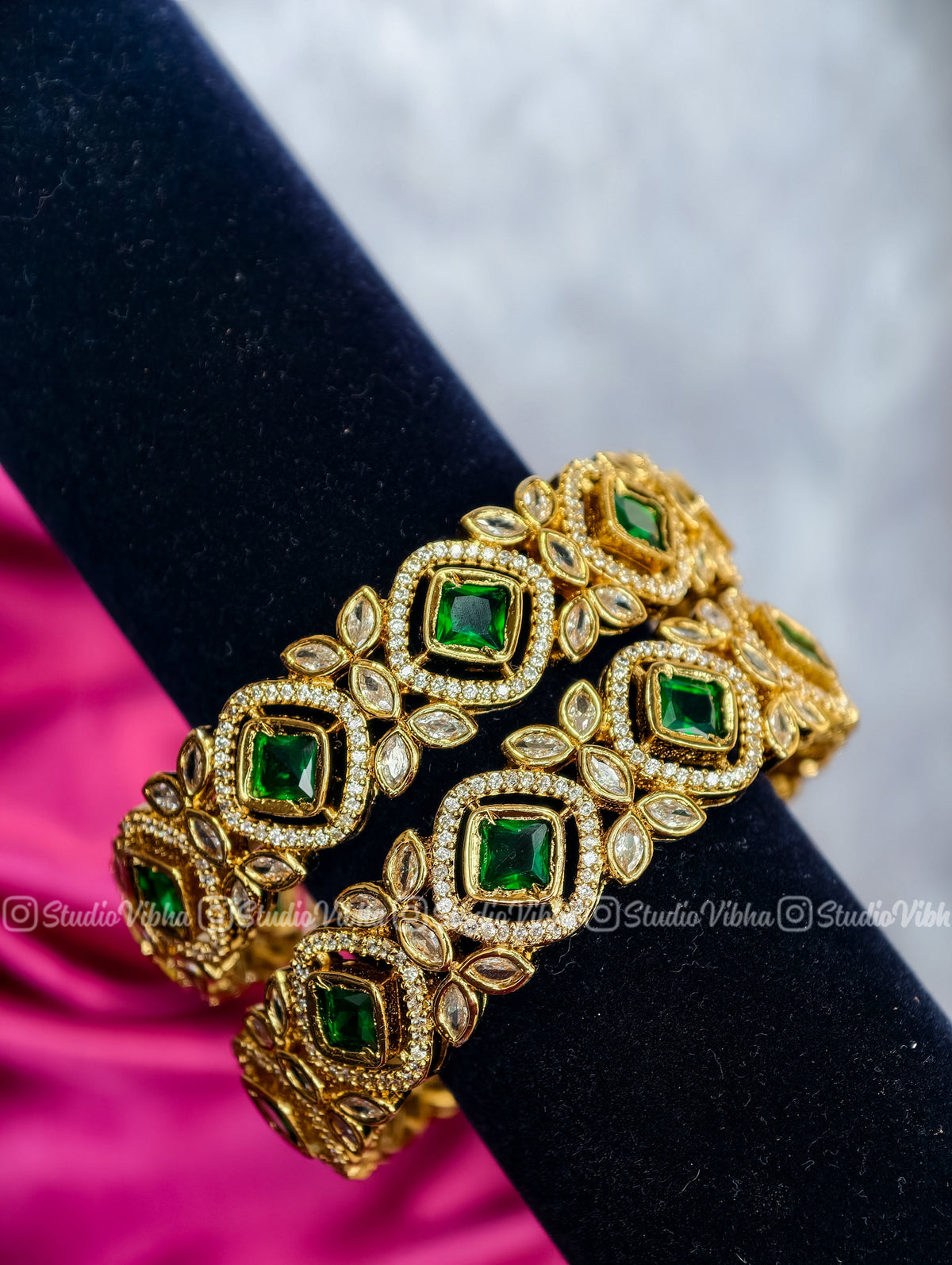 Zarqash ~ Mozonite AD Bangles