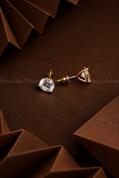 Navira ~ Solitaire Diamond replica AD studs