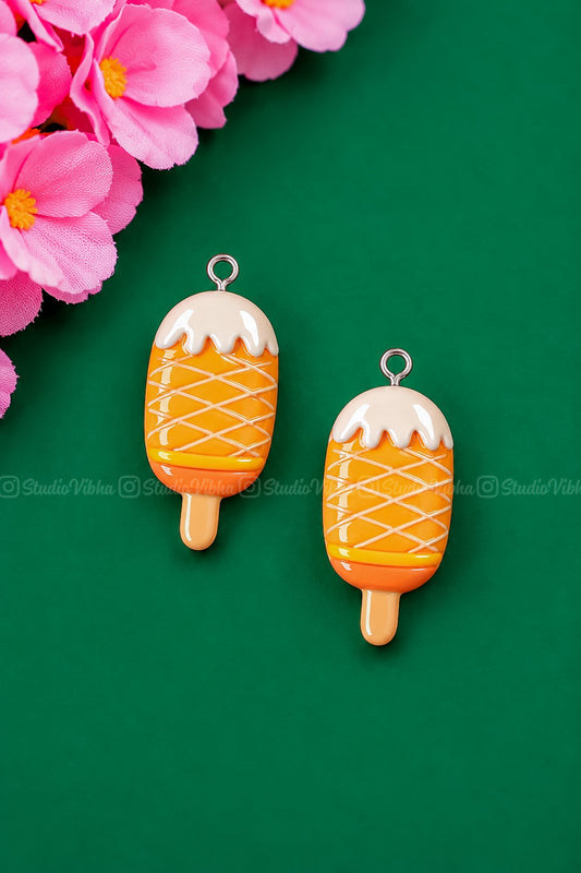 Mango Orange Popsicle ~ Resin charms