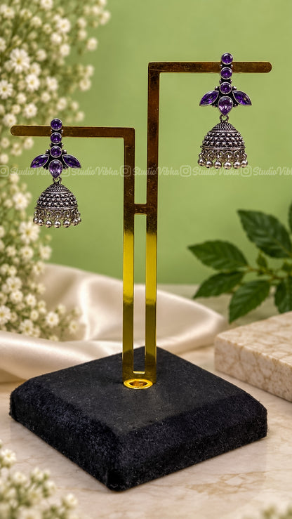 Nazakat Arrow ~ German Silver Jhumkas