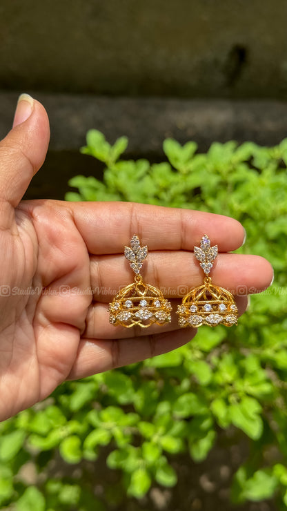 Diamond lookalike AD Jhumkas