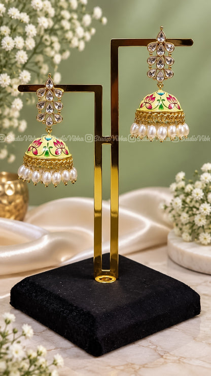 Padma ~ Meenakari Jhumkas