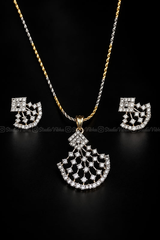 Visiri ~ Diamond replica AD pendant set