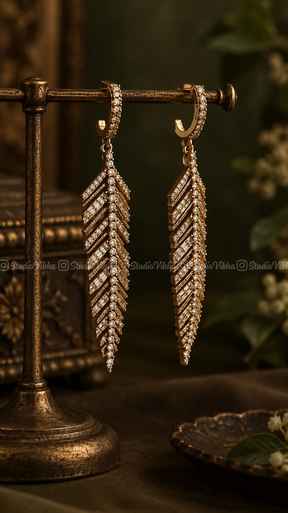 Aaranya ~ Victorian leafy earrings