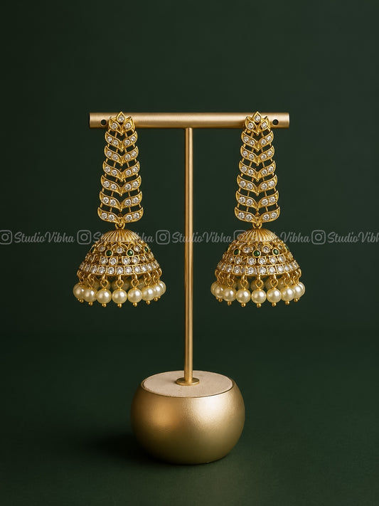 Mehfil - Leafy Layered Jhumkas