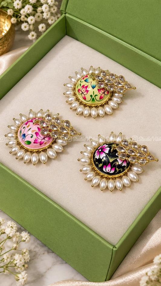 Padma ~ Meenakari Jhumkas