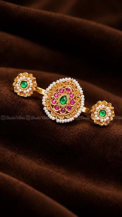 Trishara ~ Jadau ring ~ 1 ring for 3 fingers