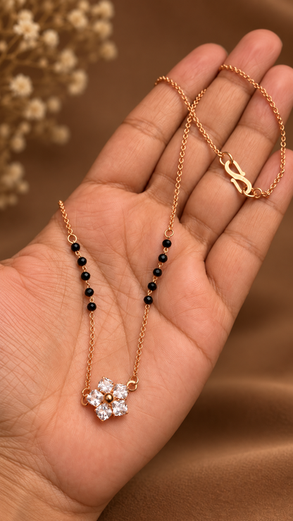 Lilly ~ Mangalsutra black beads chain