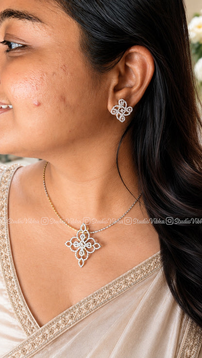 Chaturanga Kolam ~ Traditional AD Kolam pendant set