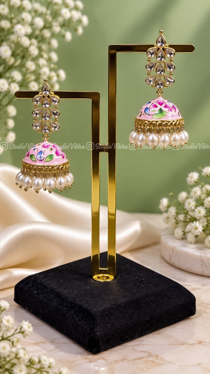 Padma ~ Meenakari Jhumkas