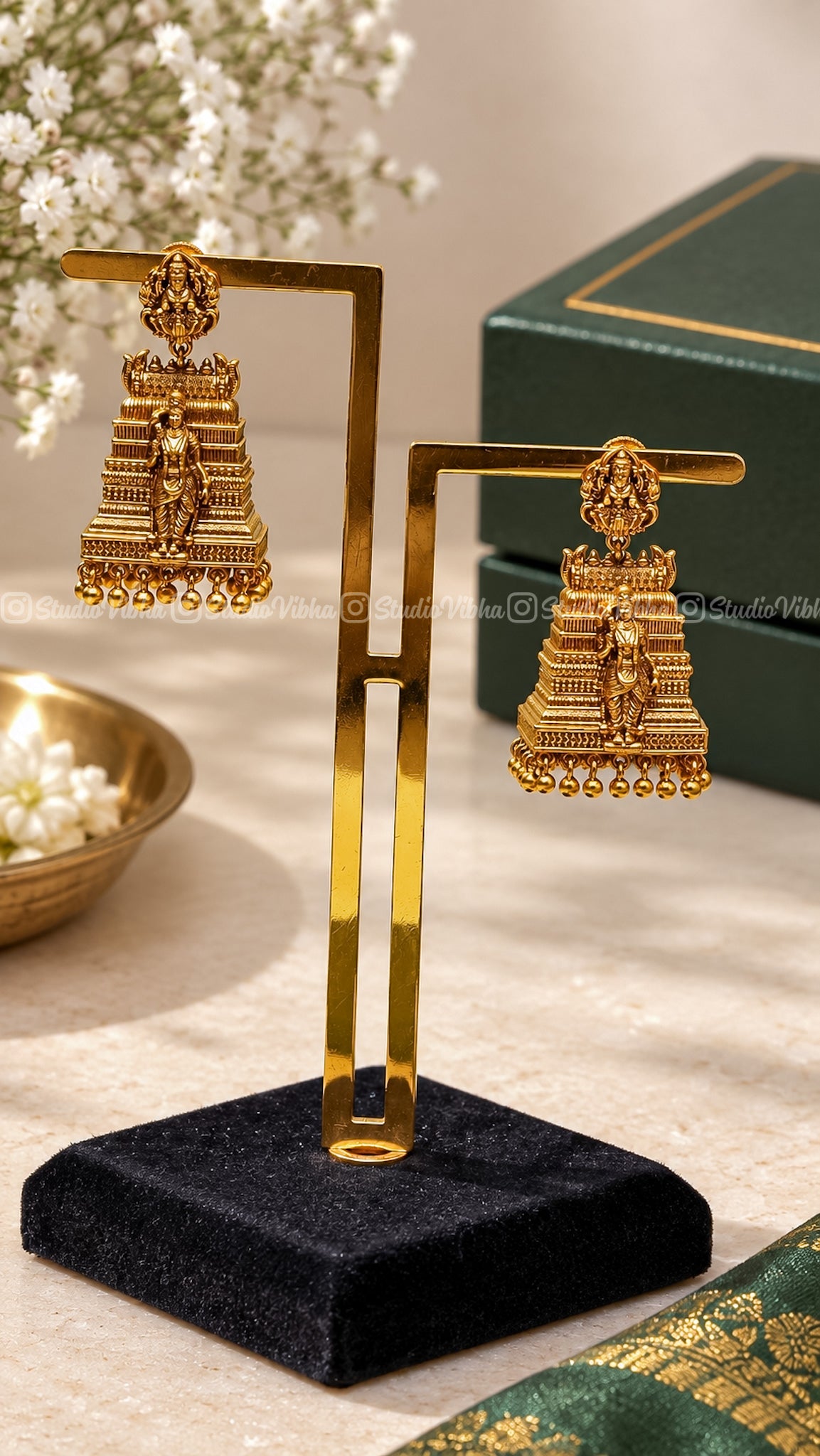 Meenakshi Gopuram Jhumkas