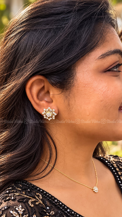Taarini ~ Diamond replica AD studs with screw back