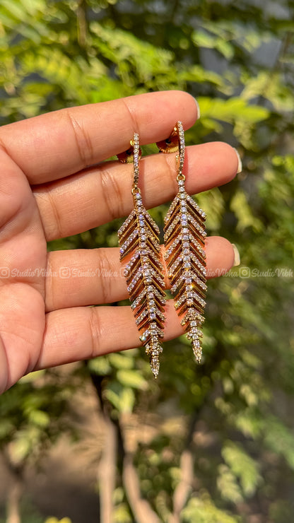 Aaranya ~ Victorian leafy earrings