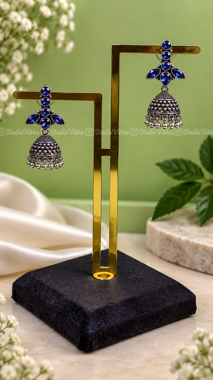 Nazakat Arrow ~ German Silver Jhumkas