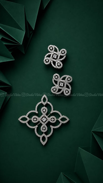 Chaturanga Kolam ~ Traditional AD Kolam pendant set
