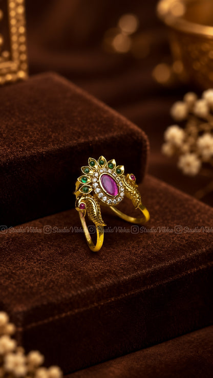 Mayil ~ Rani Pink Thogai Vintage NELI rings
