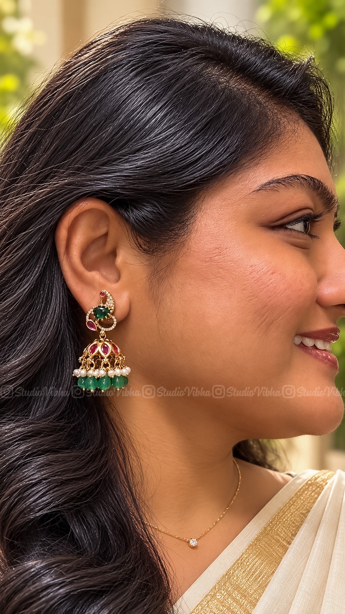 Anvi ~ Kemp Mayil Jhumkas
