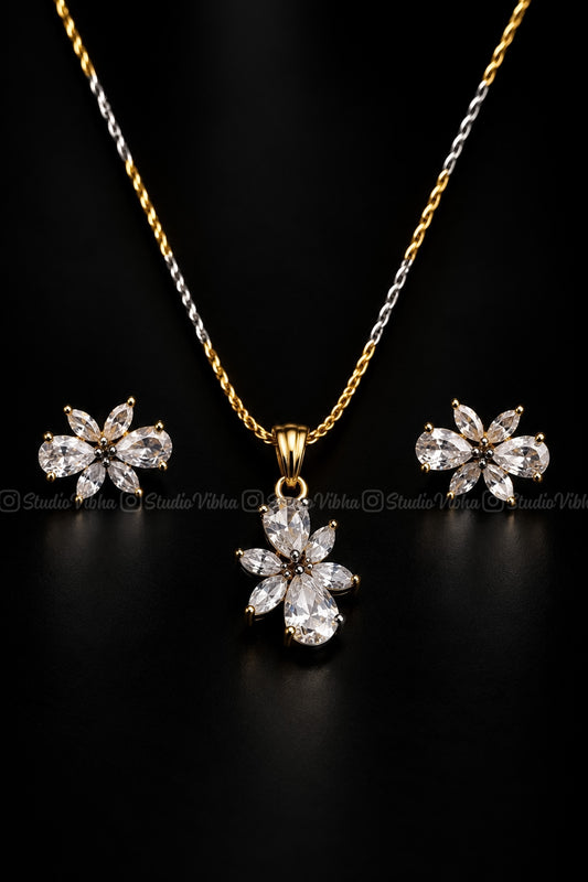 Vaira Alli ~ Diamond replica AD Pendant set