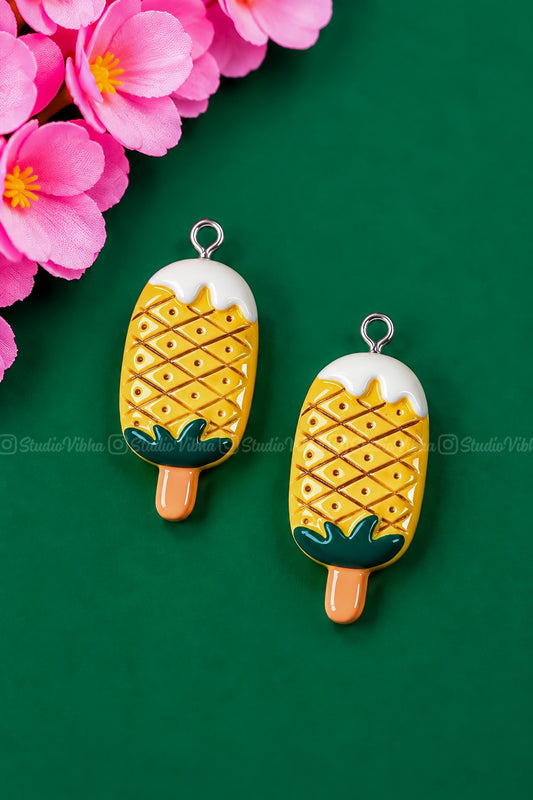 Pineapple Popsicle ~ Resin charms