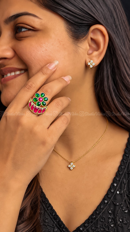 Aadhirai ~ Jadau finger ring
