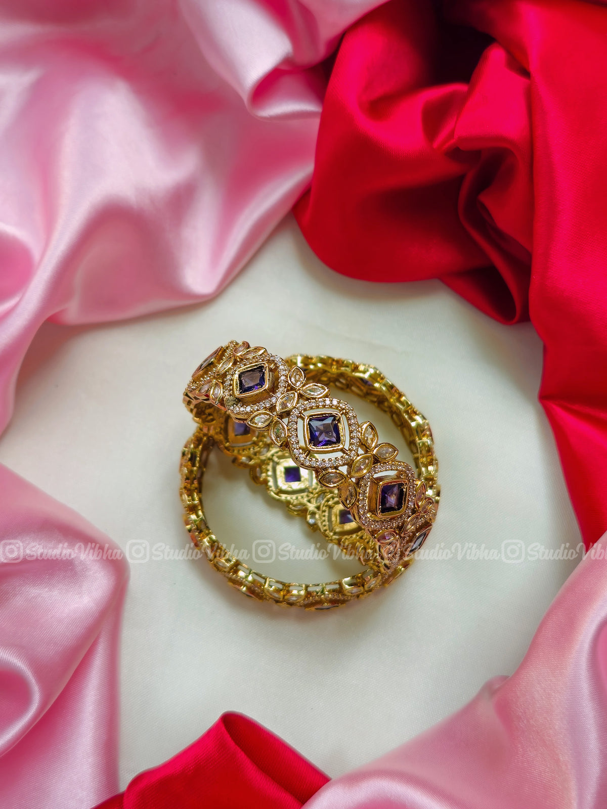 Zarqash ~ Mozonite AD Bangles
