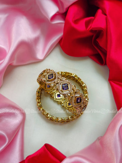 Zarqash ~ Mozonite AD Bangles