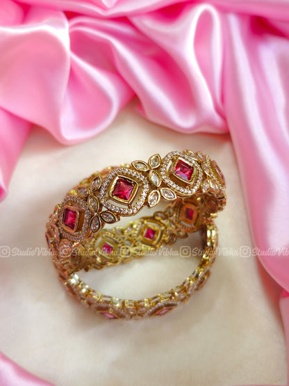 Zarqash ~ Mozonite AD Bangles