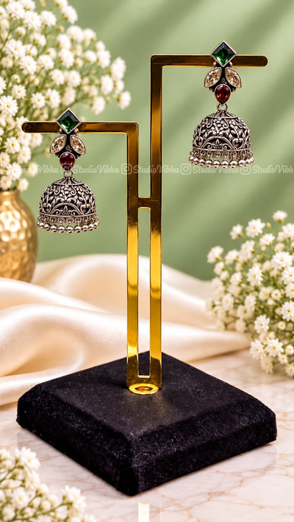 Zareen ~ German Silver Jhumka