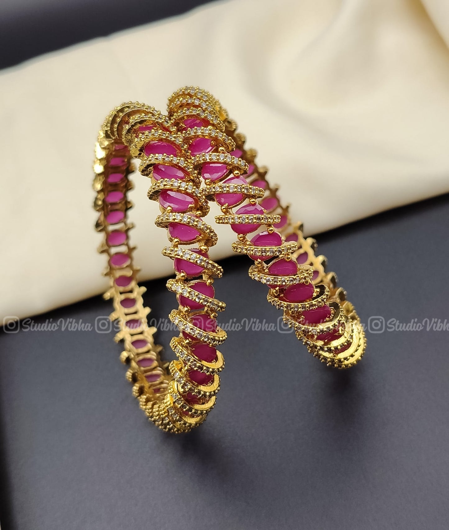 Twirly Royale - Coiled AD bangles