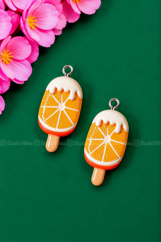 Orange Popsicle ~ Resin charms