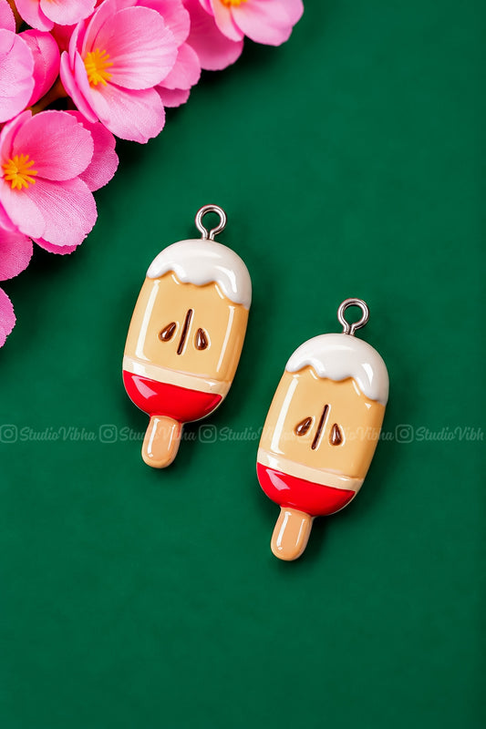 Peach Popsicle ~ Resin charms