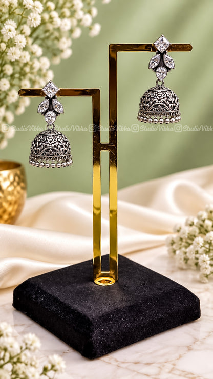 Zareen ~ German Silver Jhumka