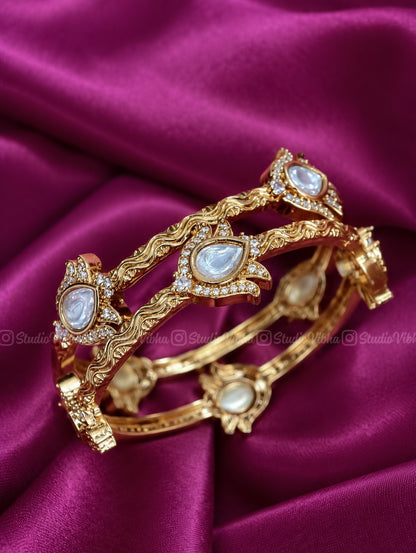 Lotus Mozonite bangles