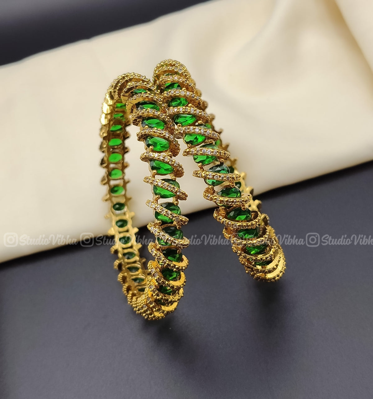 Twirly Royale - Coiled AD bangles