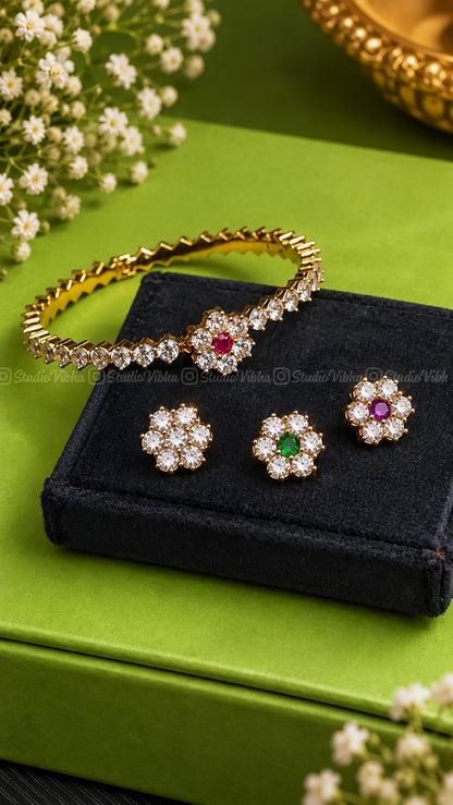 Hiranmayi ~ Interchangeable Diamond Replica Bangle