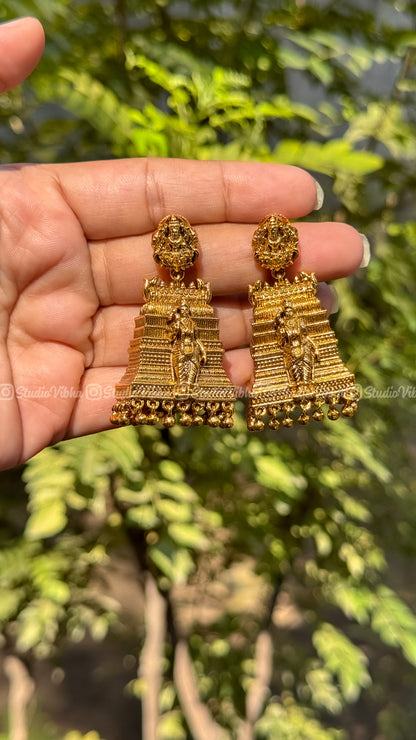 Meenakshi Gopuram Jhumkas