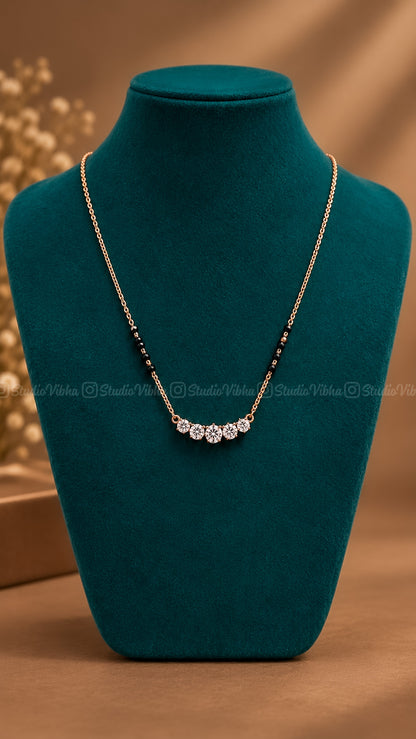Solitaire ~ Mangalsutra black beads chain