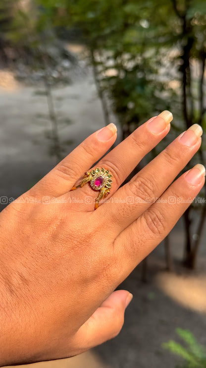 Mayil ~ Rani Pink Thogai Vintage NELI rings