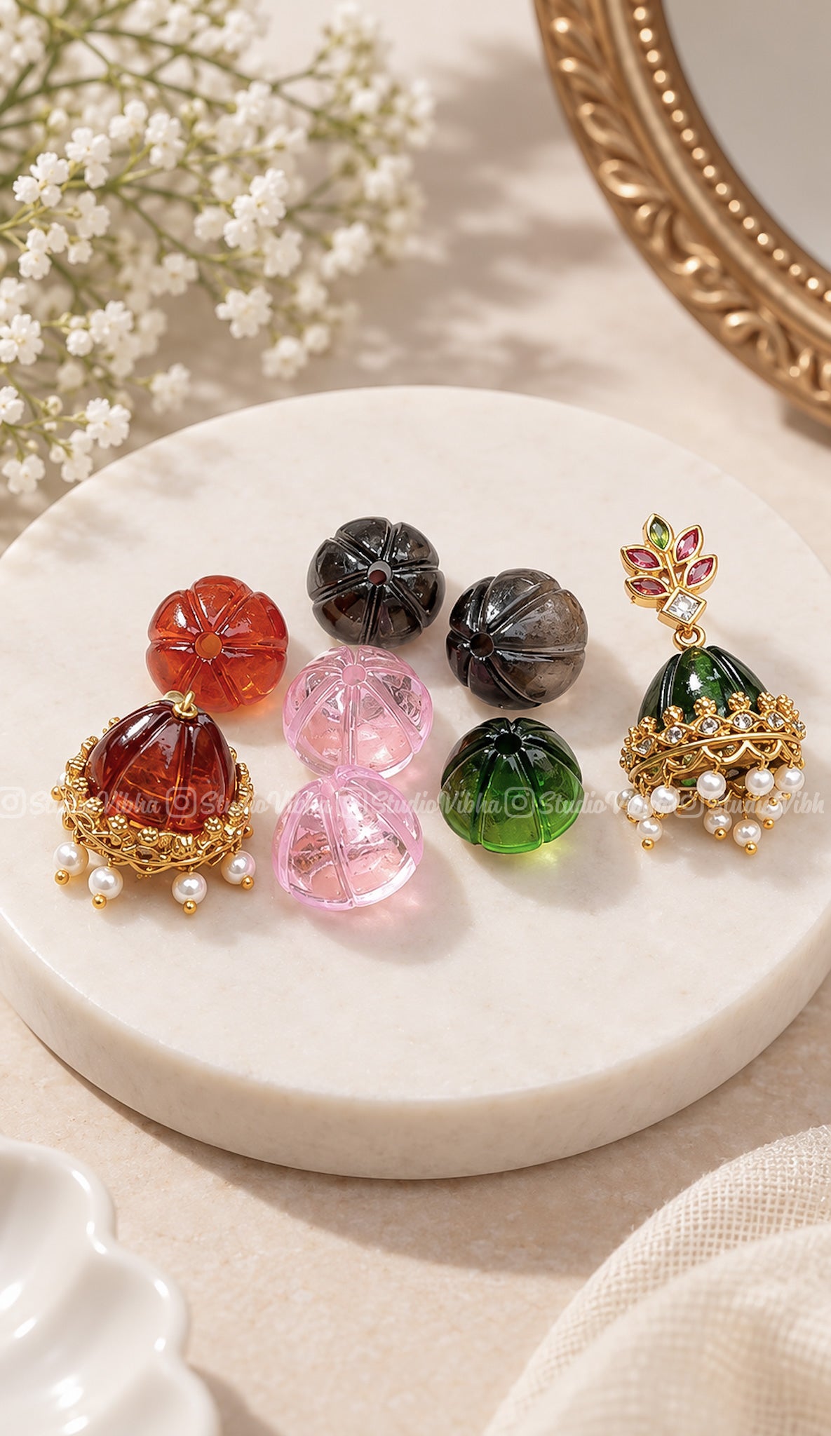 Varnika ~ Interchangeable Jelly Jhumkas