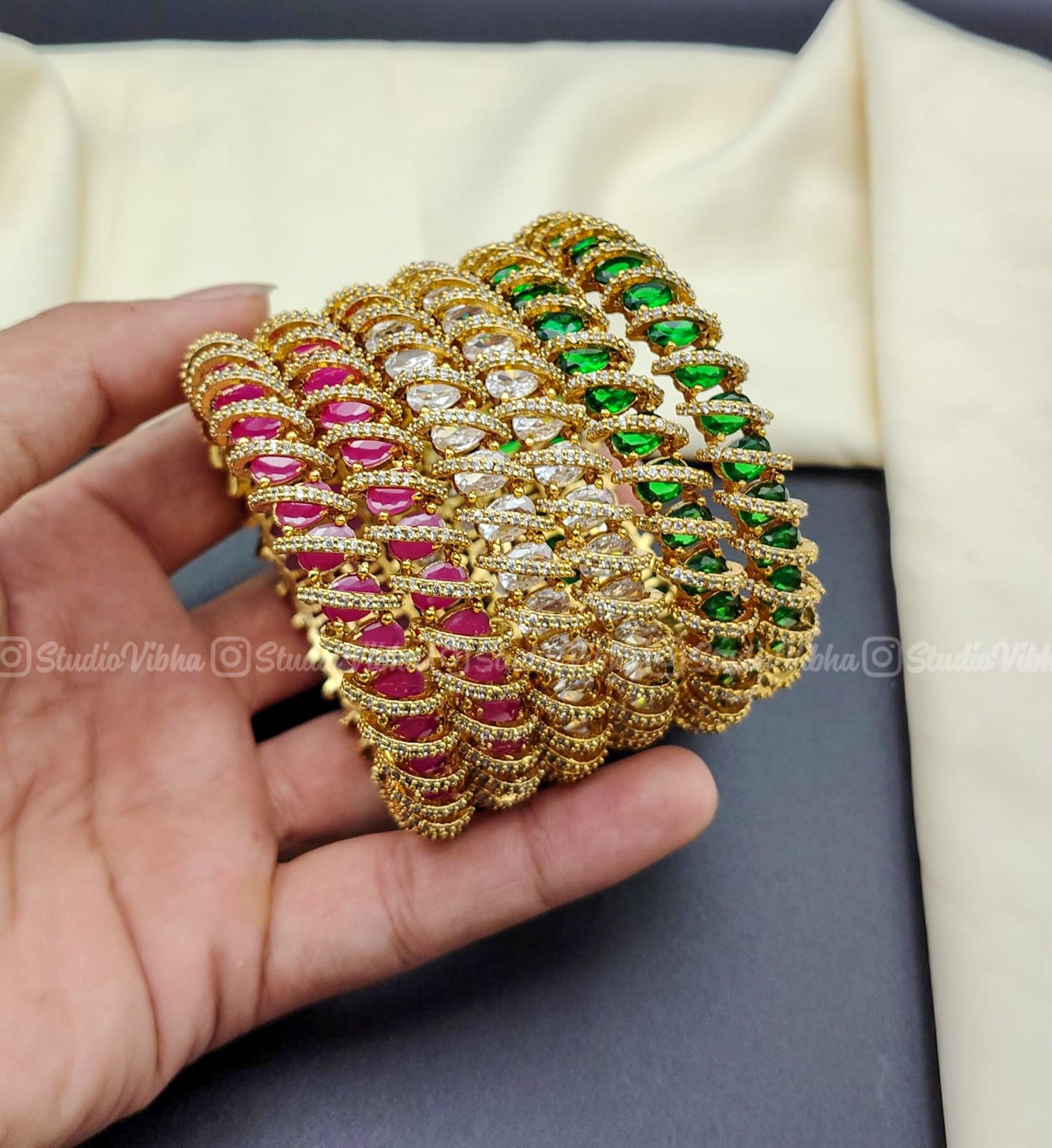 Twirly Royale - Coiled AD bangles