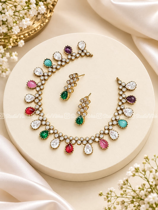 Royal Charms - Mozonite Victorian Neckset